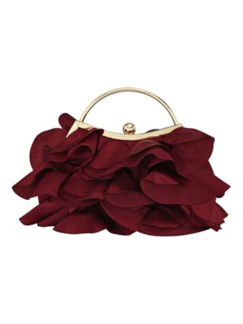 Satin Evening Clutch Formal Wedding Purse with Detachable Chains